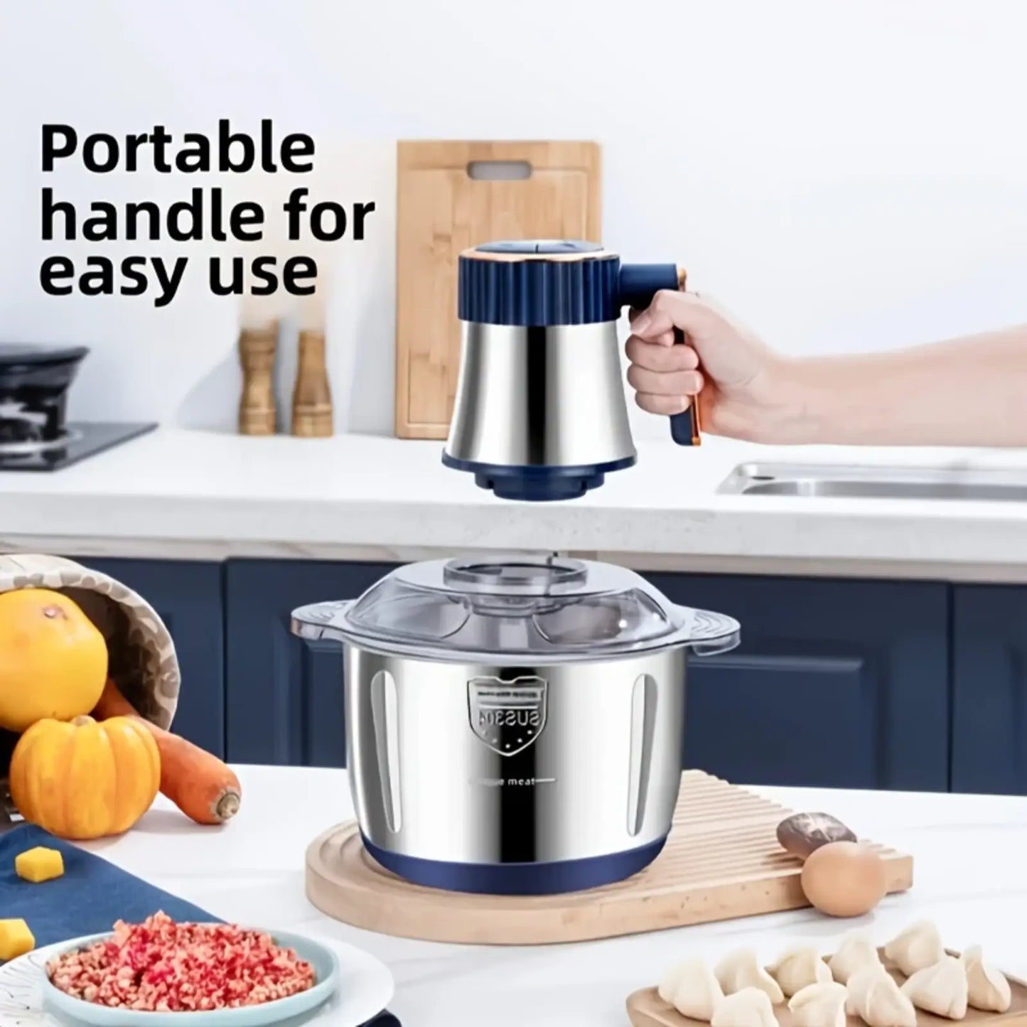 Stainless Steel Multi-Function Meat Grinder & Dough Mixer