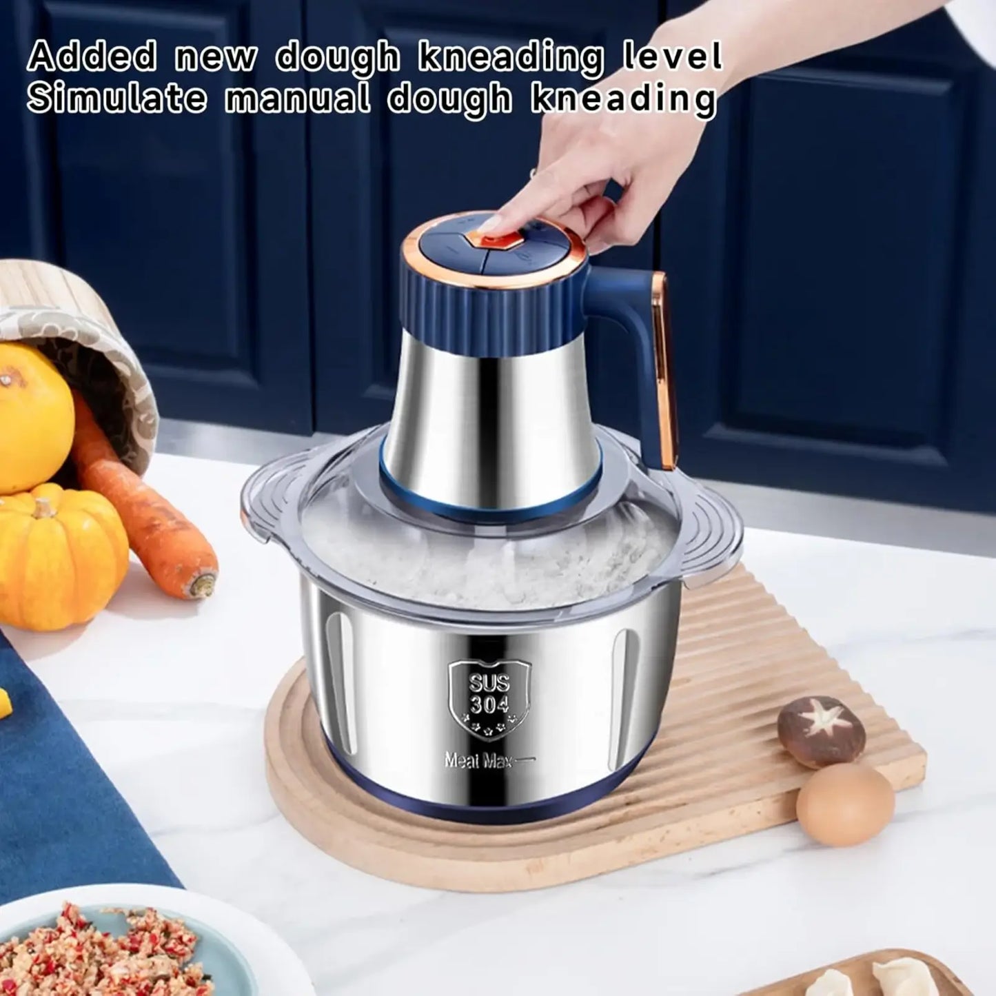 Stainless Steel Multi-Function Meat Grinder & Dough Mixer