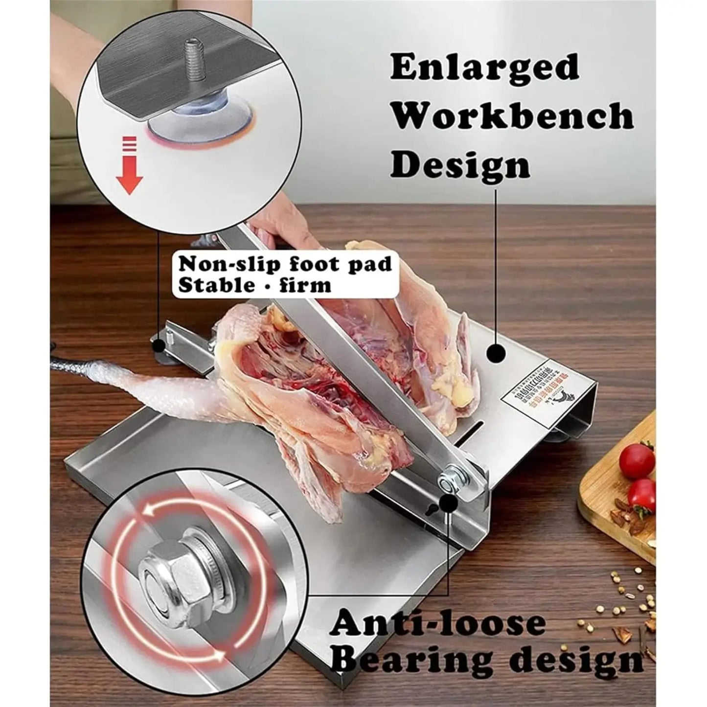 Stainless Steel Manual Meat Slicer