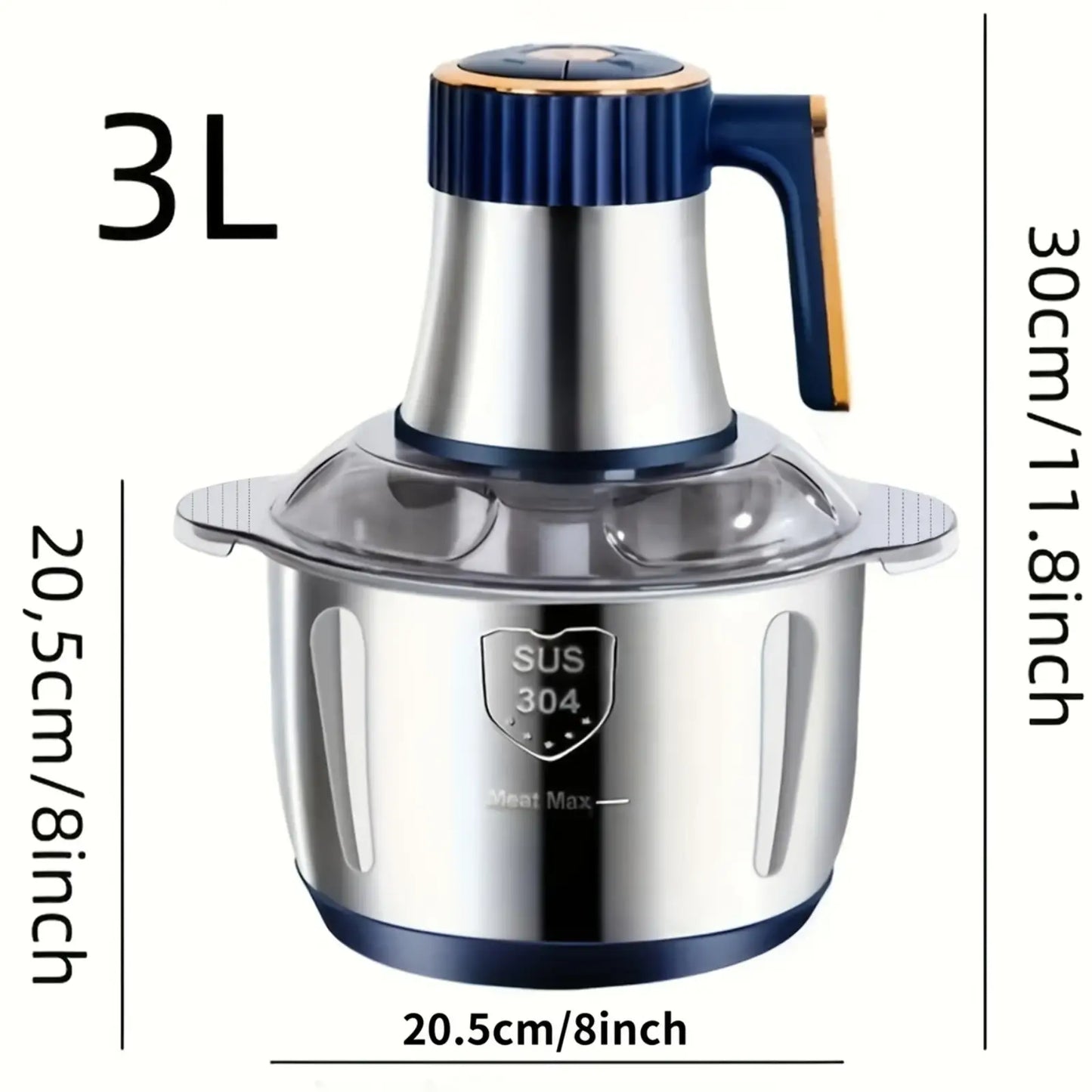 Stainless Steel Multi-Function Meat Grinder & Dough Mixer